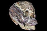 Huge, Carved and Polished Amethyst Skull #111225-3